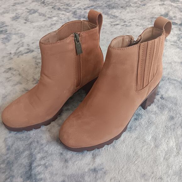 Vionic Wilma Waterproof Ankle Boot Toffee Nubuck Womens Size 5 - Picture 3 of 11
